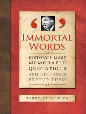 cover image of Immortal Words